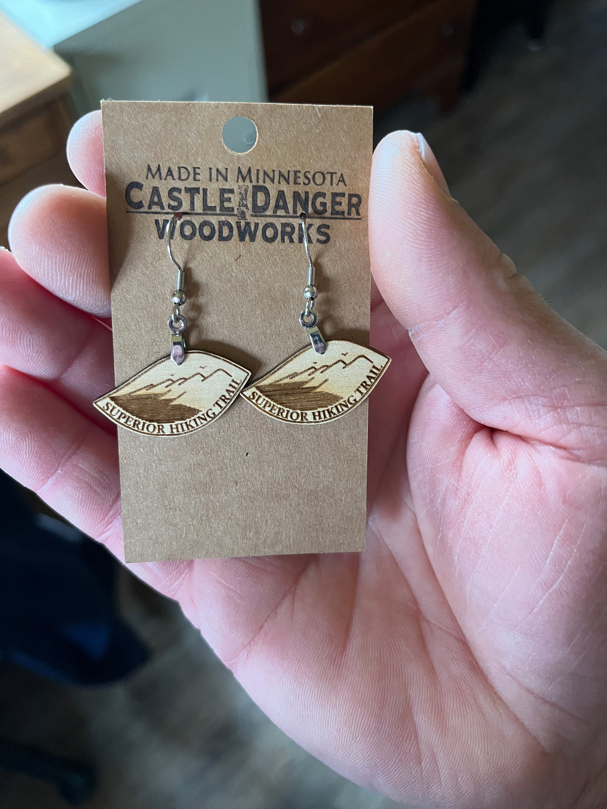 Superior Hiking Trail Logo Earrings