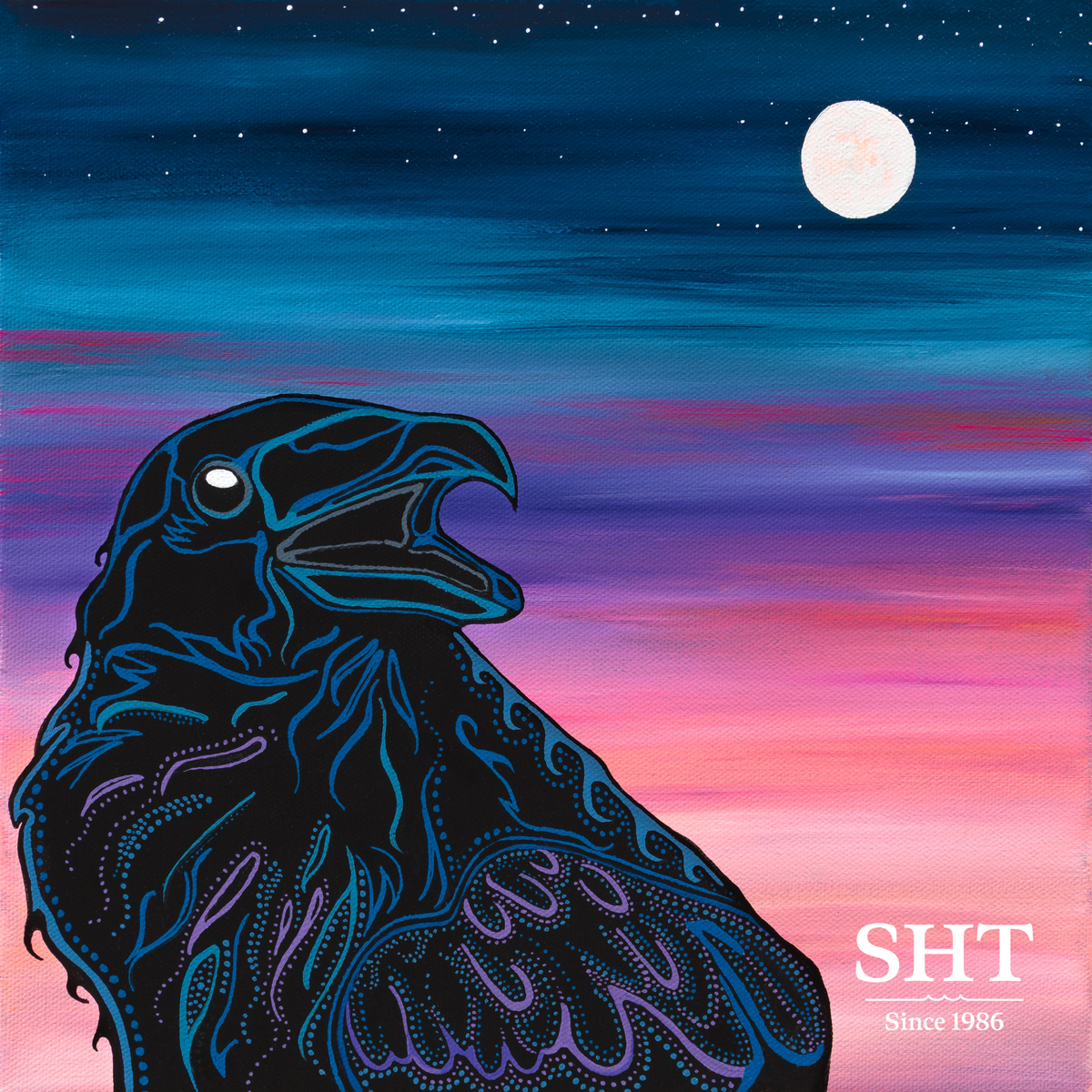Superior Hiking Trail Sunrise Raven Sticker by Sam Zimmerman
