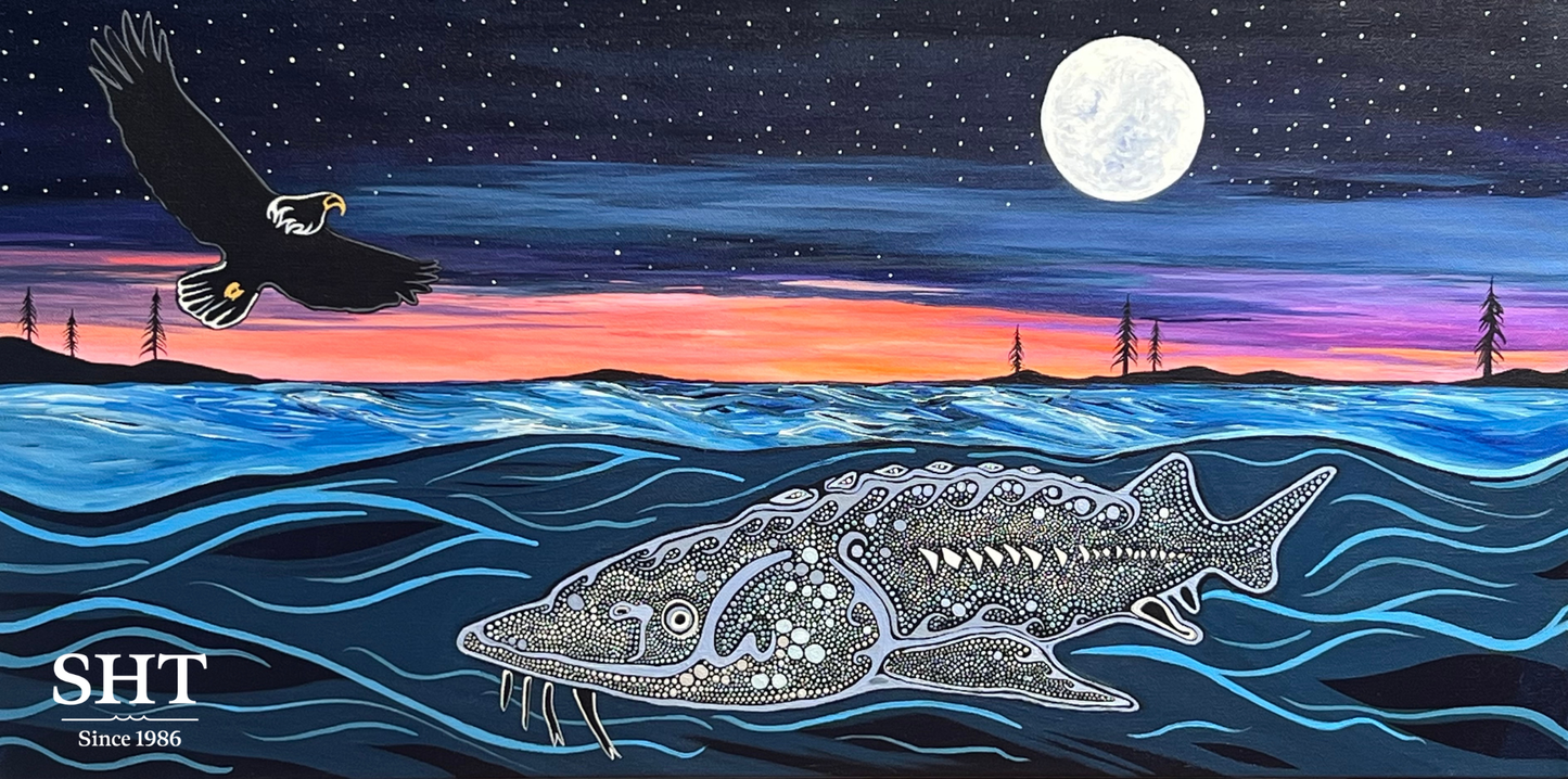 Superior Hiking Trail St. Louis River Sturgeon Magnet by Sam Zimmerman