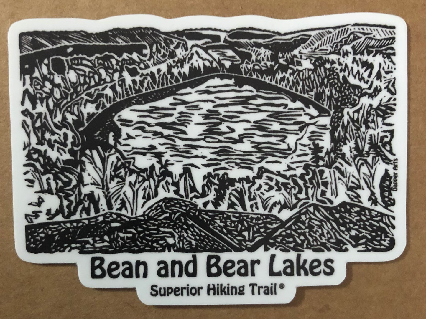 Superior Hiking Trail Bean and Bear Lakes Sticker