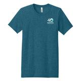 Superior Hiking Trail 40th Anniversary Unisex T-Shirt in Pine, Clay, Deep Teal, and Heather Storm