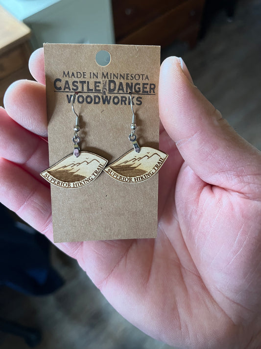 Superior Hiking Trail Logo Earrings