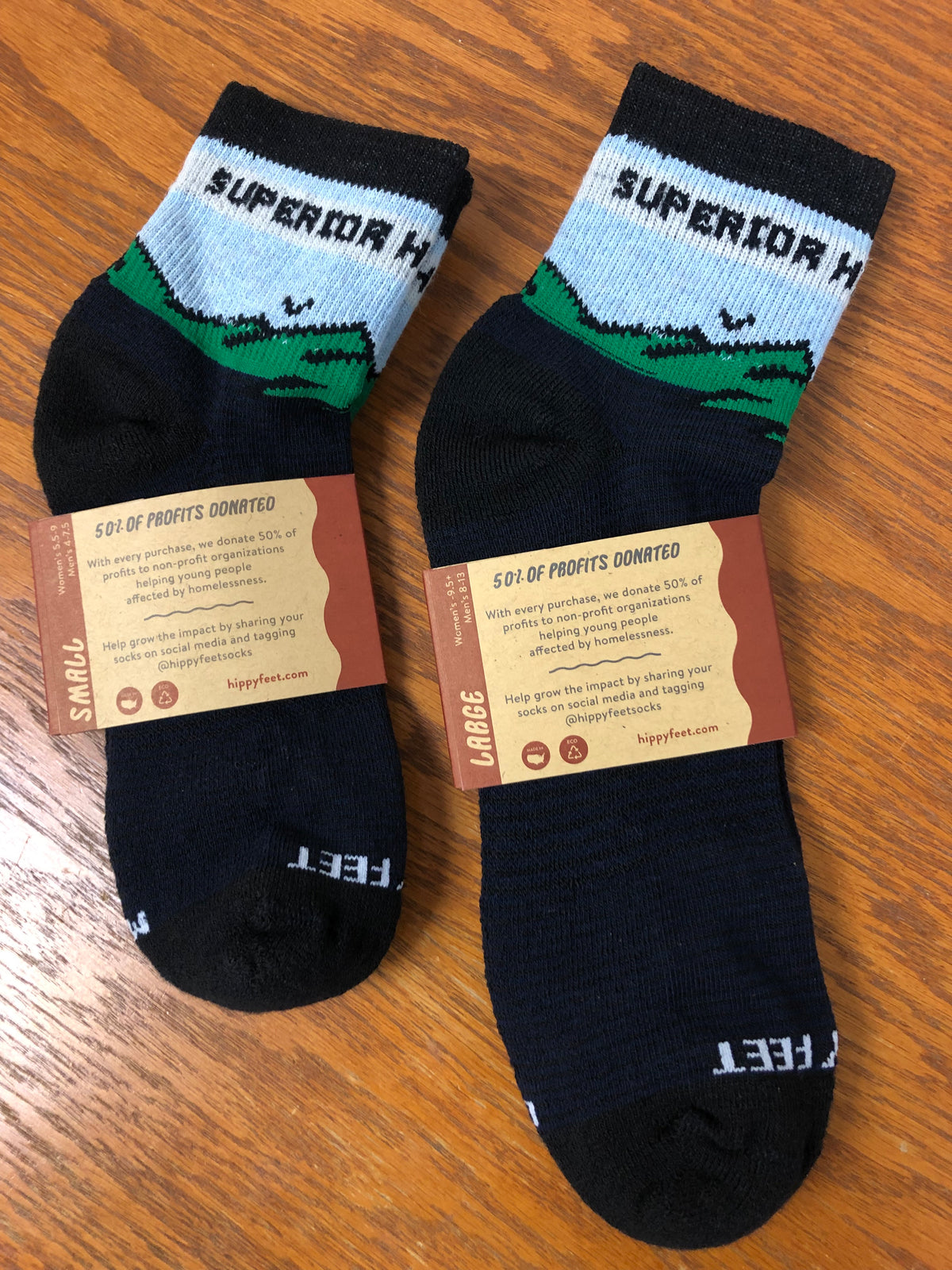 Superior Hiking Trail Hippy Feet Wool Socks